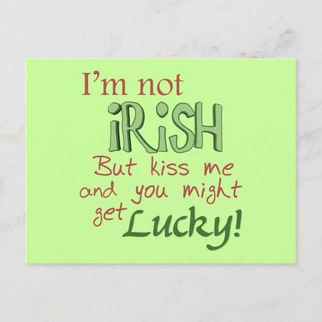 St. Patricks Day Pickup Line Postcard (Front)