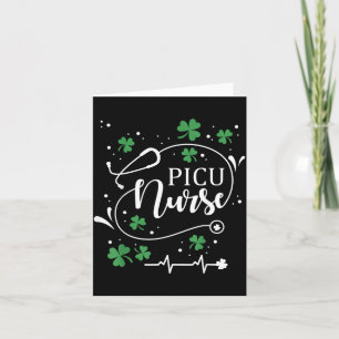 St Patricks Day Picu Nurse Irish Shamrock St Paddy Card