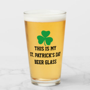 ST PATRICKS DAY PILSNER PINT BEER GLASS