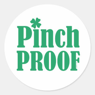 St Patrick's Day Pinch Proof Classic Round Sticker