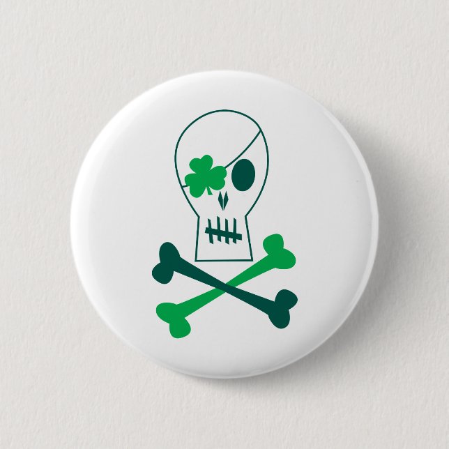 St. Patrick's Day Pirate 6 Cm Round Badge (Front)
