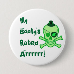 St. Patrick's Day Pirate Button