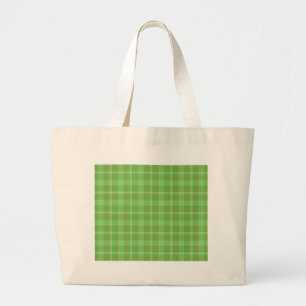 St. Patrick's Day Plaid Large Tote Bag