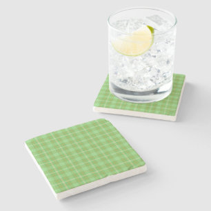 St. Patrick's Day Plaid Stone Coaster