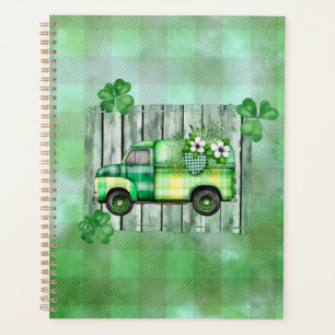 St. Patrick's Day Plaid Vintage Truck Planner
