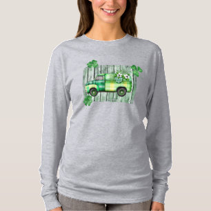 St. Patrick's Day Plaid Vintage Truck T-Shirt