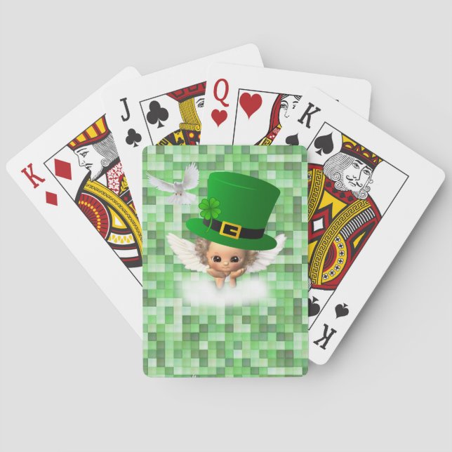 St. Patrick's  Day Playing Card Deck Angel (Back)