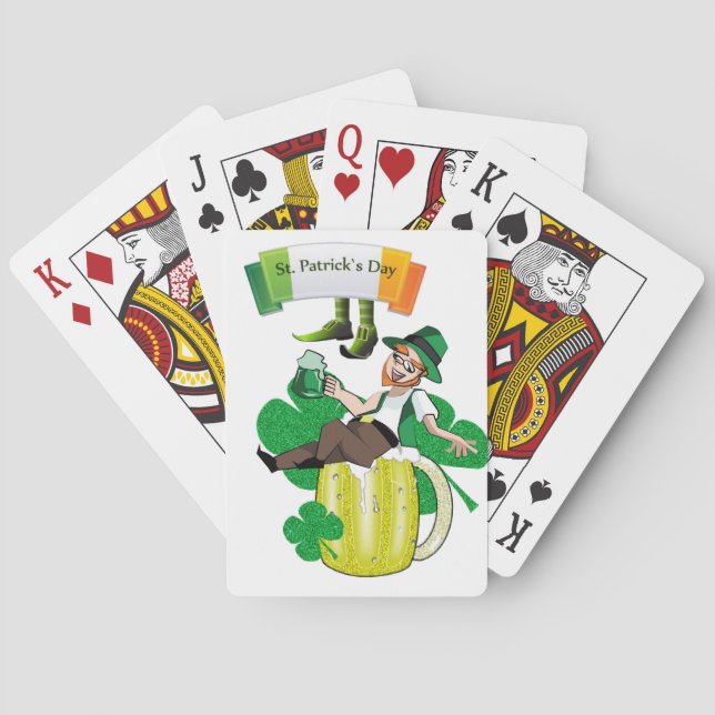 St. Patrick's  Day Playing Card Deck Beer (Back)