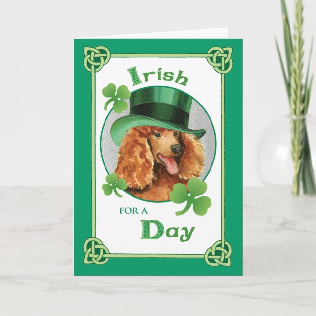 St. Patrick's Day Poodle Card (Front)