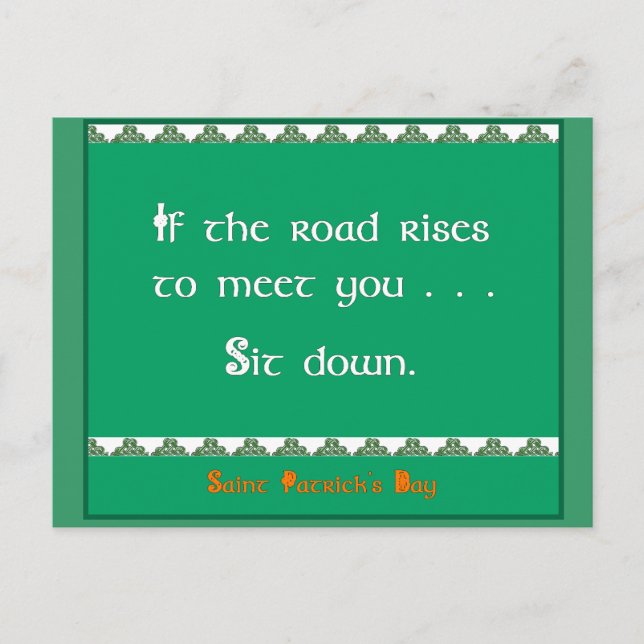 St. Patrick's Day Postcard (Front)