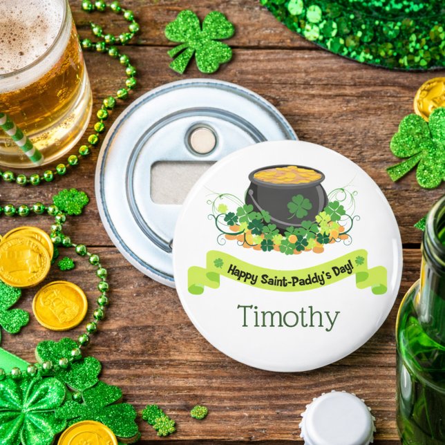 St. Patrick's Day Pot of Gold Bottle Opener (Creator Uploaded)