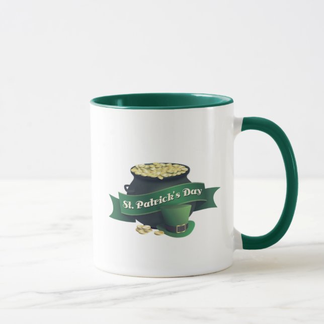 "St Patrick's Day Pot of Gold" Funny Irish Mug (Right)