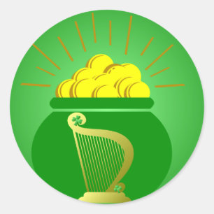 St Patrick's Day Pot of Gold Sticker