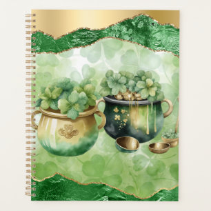 St. Patrick's Day Pots Of Gold Irish Clovers  Planner