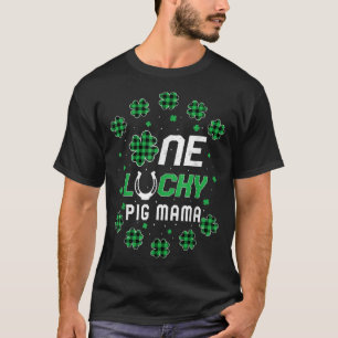St Patricks Day PreK Kinder One Lucky Pig Mama T-Shirt