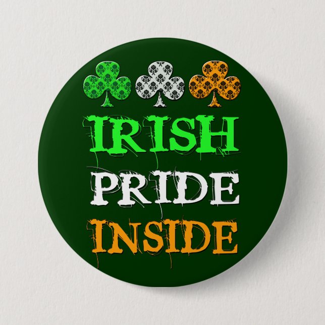 St. Patrick's Day Pride Button (Front)