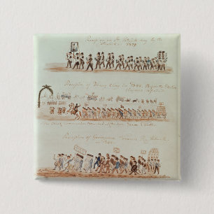 St. Patrick's Day procession 15 Cm Square Badge