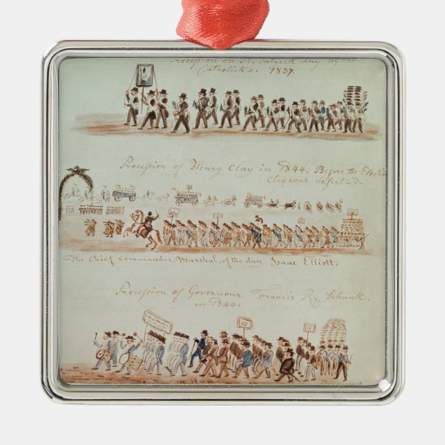 St. Patrick's Day procession Metal Ornament (Front)