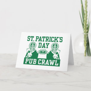 St. Patrick's Day Pub Crawl Card