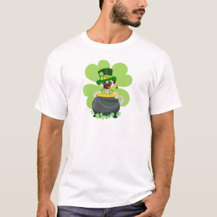 St. Patrick's Day Pug - Personalise T-Shirt