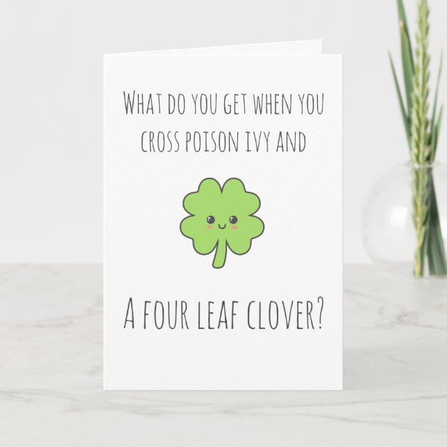 St. Patrick's Day Punny Card (Front)