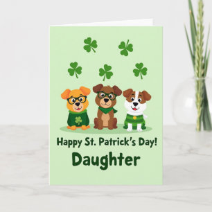 St Patricks Day Pups Card