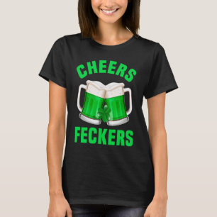 St Patrick's Day pyjamas Cheers Feckers Irish Drin T-Shirt