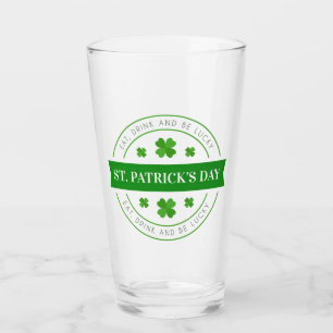 St Patrick's Day Quote Glass