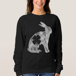 St Patrick's Day Rabbit Bunny Irish Green Shamrock Sweatshirt