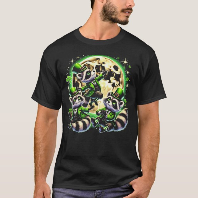 St. Patrick's Day Racoon T-Shirt (Front)