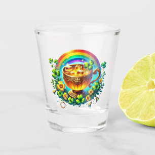 St Patrick's Day Rainbow and Pot of Gold Shot Glass