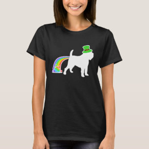 St Patrick's Day Rainbow Dog  Brussels Griffon T-Shirt