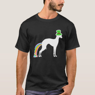 St Patrick's Day Rainbow Dog Italian Greyhound T-Shirt