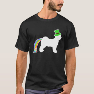 St Patrick's Day Rainbow Dog Tibetan Terrier T-Shirt