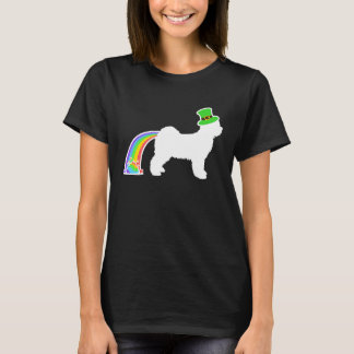 St Patrick's Day Rainbow Dog  Tibetan Terrier T-Shirt