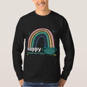 St.Patricks Day Rainbow Lucky Shamrocks and pot of T-Shirt