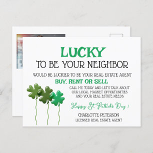 St Patrick's Day Real Estate Promotional Marketing Holiday Postcard