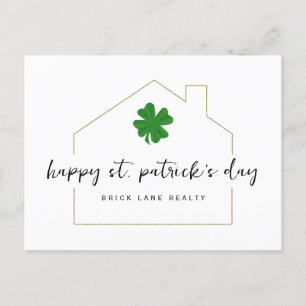 St. Patrick's Day Real Estate Shamrock  Postcard