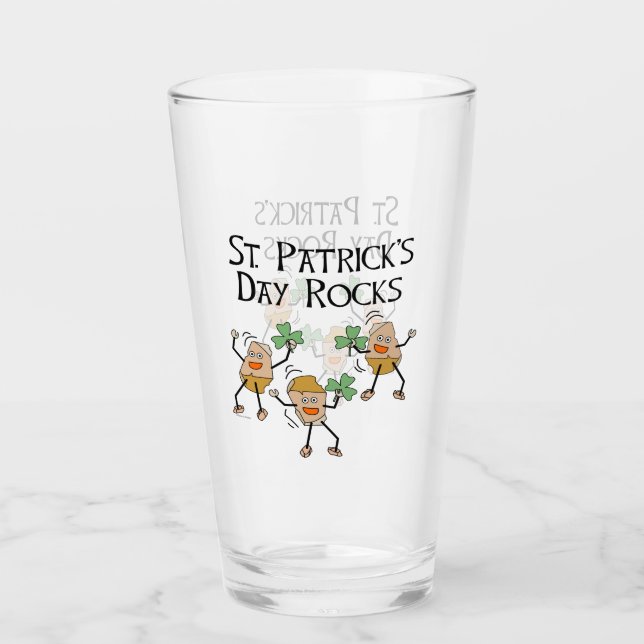 St. Patrick's Day Rocks Glass (Front)