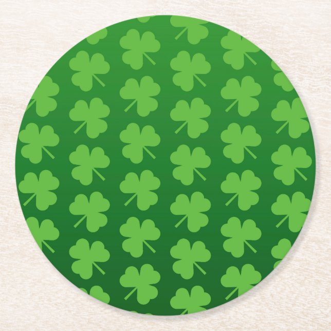 St Patrick's Day Round Paper Coaster (Front)