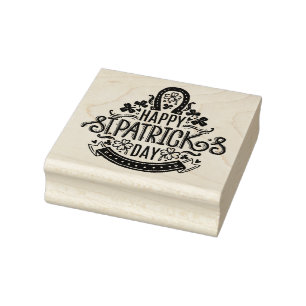 St Patrick's Day Rubber Stamp