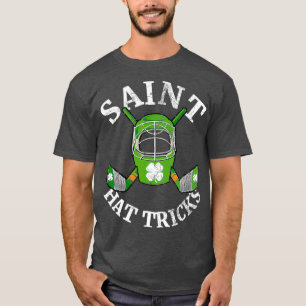 St Patricks Day Saint Hat Tricks Hockey Shamrock T-Shirt