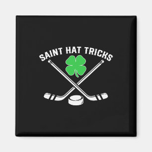 St Patricks Day Saint Hat Tricks Shamrock Hockey K Magnet