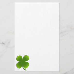 St. Patrick's Day Samrock 4 Leaf Clover Stationery