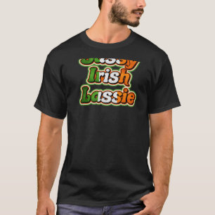 St. Patrick's Day Sassy Irish Lassie Flag T-Shirt