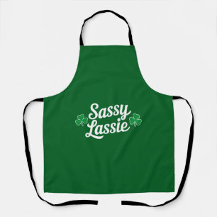 St Patricks Day Sassy Lassie Funny Irish  Apron