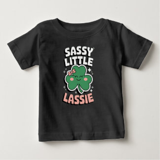 st. patricks day Sassy Little Lassie for girl Baby T-Shirt