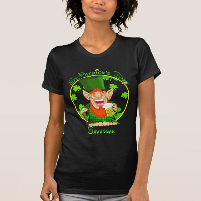 St Patrick's Day Savannah T-Shirt (Front)
