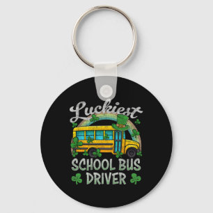 St Patricks Day School Bus For Luckiest School Bus Key Ring