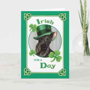 St. Patrick's Day Scottish Terrier Card